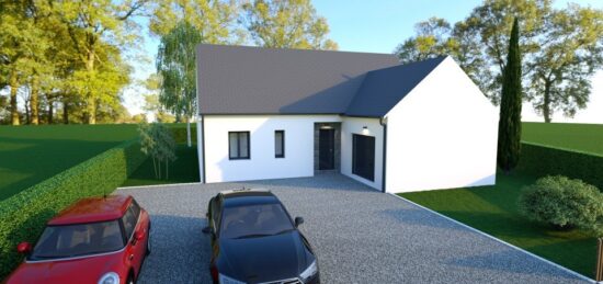 Plan de maison Surface terrain 110 m2 - 4 pièces - 3  chambres -  avec garage 