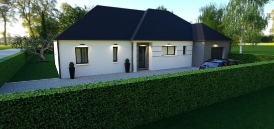 Plan de maison Surface terrain 120 m2 - 6 pièces - 4  chambres -  avec garage 