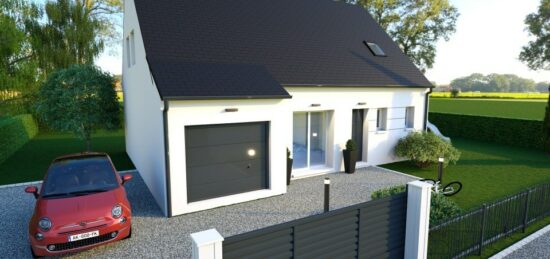 Plan de maison Surface terrain 110 m2 - 4 pièces - 4  chambres -  avec garage 
