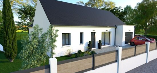 Plan de maison Surface terrain 110 m2 - 4 pièces - 3  chambres -  avec garage 