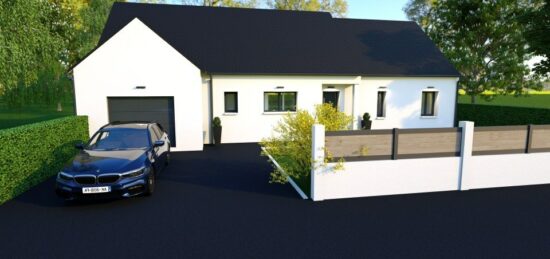 Plan de maison Surface terrain 120 m2 - 6 pièces - 4  chambres -  avec garage 