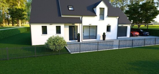 Plan de maison Surface terrain 140 m2 - 5 pièces - 4  chambres -  avec garage 