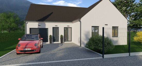 Plan de maison Surface terrain 85 m2 - 4 pièces - 3  chambres -  avec garage 